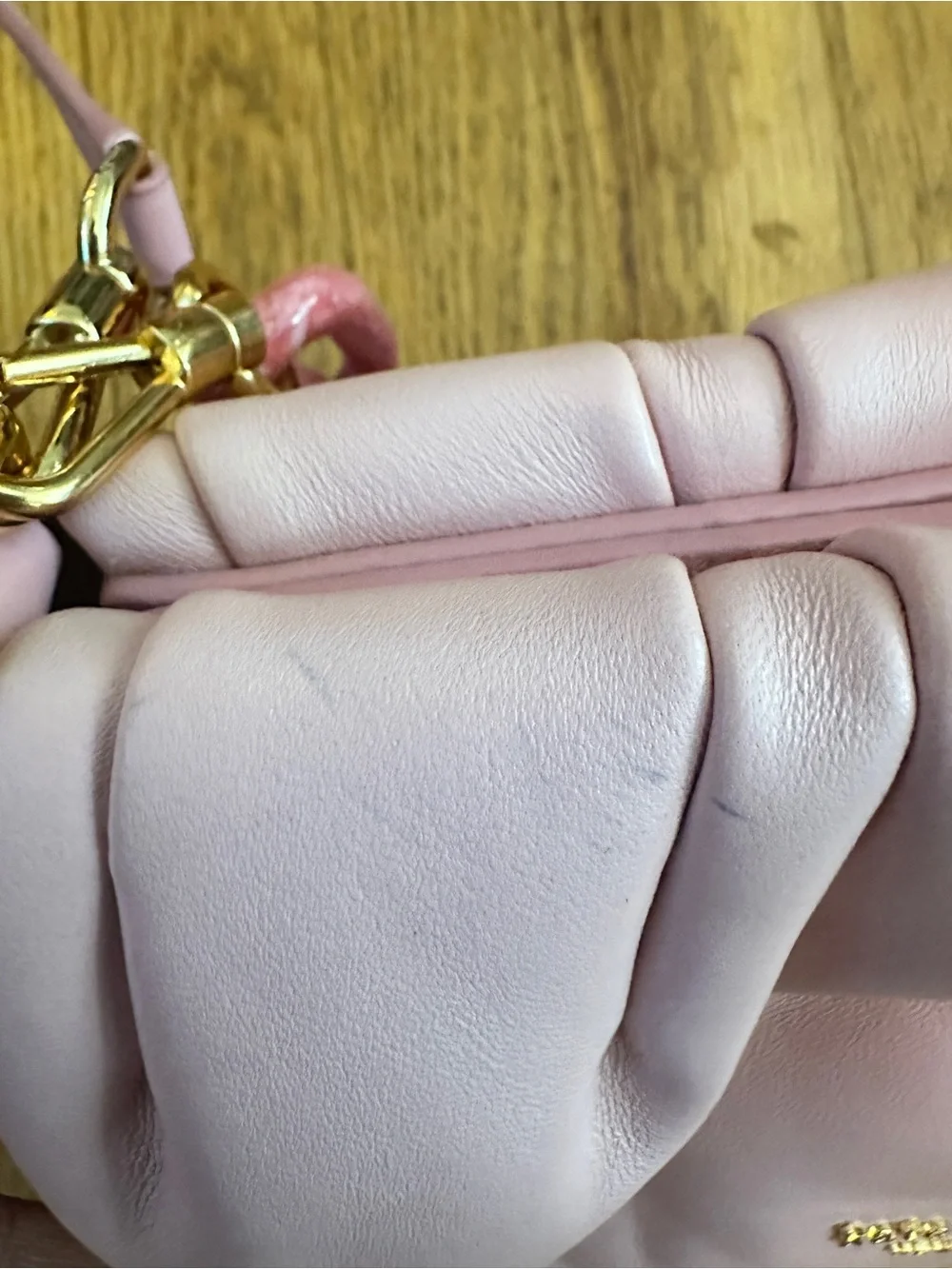 kate spade Blush Pink Leather Shoulder Bag with Chain Top Handle